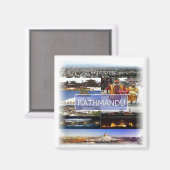 zNP008 KATHMANDU, Nepal, Asien, Kühlschrank Magnet (Vorderseite/Rückseite)