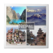 ZNP009 NEPAL Collage, Asien, Fliese (Vorderseite)