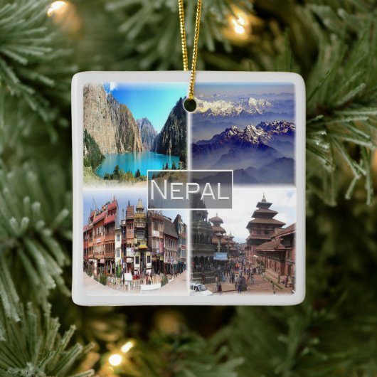 ZNP009 NEPAL Collage, Asien, Keramikornament (Baum)