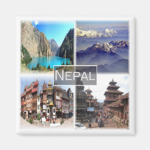 ZNP009 NEPAL Collage, Asien, Kühlschrank Magnet
