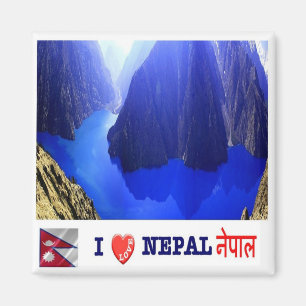 zNP012  ich liebe den PHOKSUNDO-SEE in Dolpo Nepal Magnet