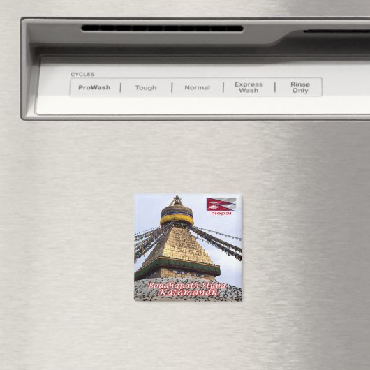 zNP014 BOUDHANATH STUPA, Kathmandu, Nepal, Kühlsch Magnet (In Situ (Geschirrspüler))