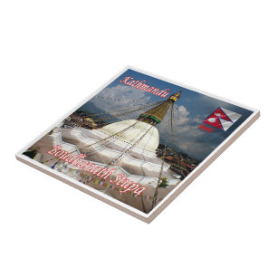 zNP015 BOUDHANATH STUPA, Kathmandu, Nepal, Fliese