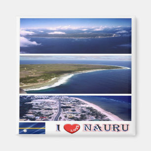 zNR003 NAURU I LIEBE, Mosaik, Ozeanien, Kühlschran Magnet