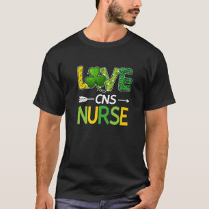 ZNS Nurse St Patricks Day Liebe Stethoscope RN Nur T-Shirt