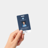 ZNS Student Nurty Practitioner Navy QR Code Foto Ausweis (Handheld)