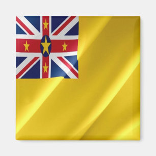 zNU002 NIUE WAVING FLAG, Ozeanien, Kühlschrank Magnet
