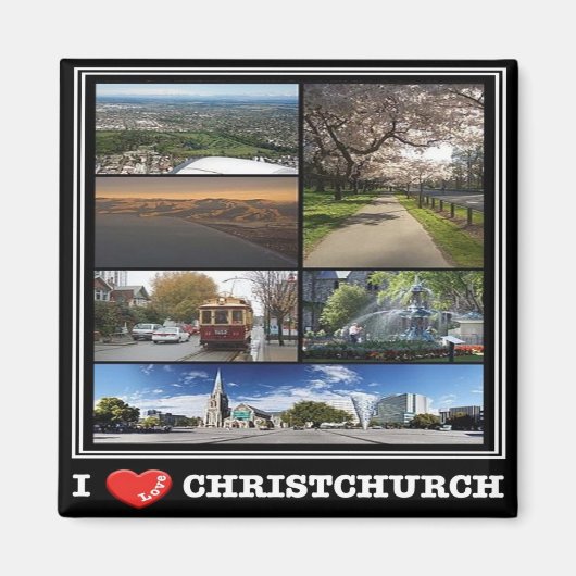 zNZ012 CHRISTCHURCH I LIEBE, NEW ZEALAND, Kühlschr Magnet (Vorne)