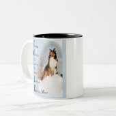 Zobel-raue Collie-Geschenke Zweifarbige Tasse (Vorderseite Links)