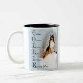 Zobel-raue Collie-Geschenke Zweifarbige Tasse (Links)