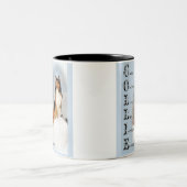 Zobel-raue Collie-Geschenke Zweifarbige Tasse (Mittel)