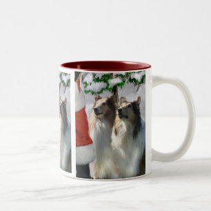 Zobel-raue Collie-Weihnachtsgeschenke Zweifarbige Tasse