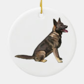 Zobel-Schäferhund-Hund Keramikornament (Hinten)