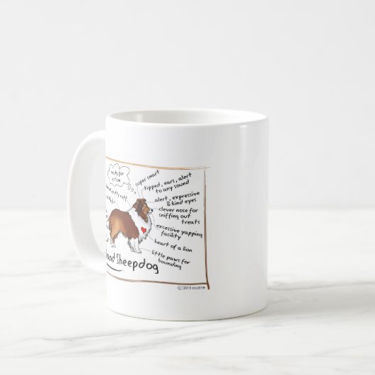 Zobel sheltie kaffeetasse (Vorderseite Links)