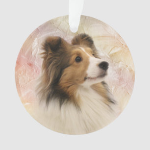 Zobel Sheltie stellen gegenüber Ornament