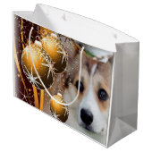 ZobelCorgi Große Geschenktüte (Rückseite Schrägansicht)