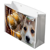 ZobelCorgi Große Geschenktüte (Vorderseite Schrägansicht)
