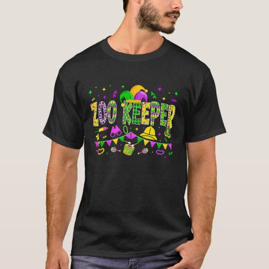 Zobewahrerin Mardi Gras Karneval Party Frauen Männ T-Shirt (Vorderseite)