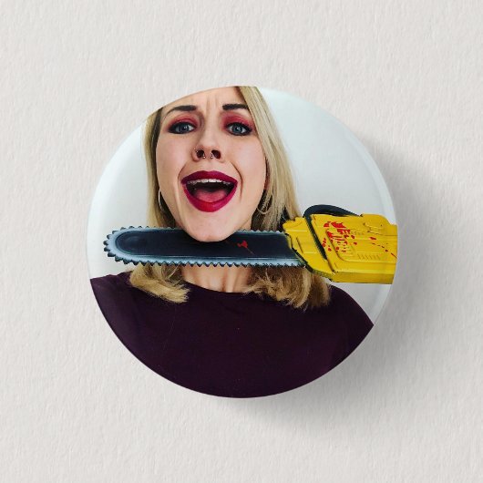 Zobo mit einer Schrotflinte - Button (Vorderseite)