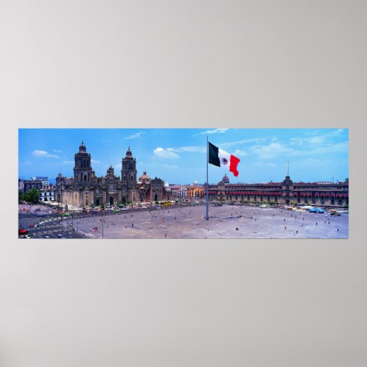Zocalo, Mexiko-Stadt, Mexiko Poster (Vorne)
