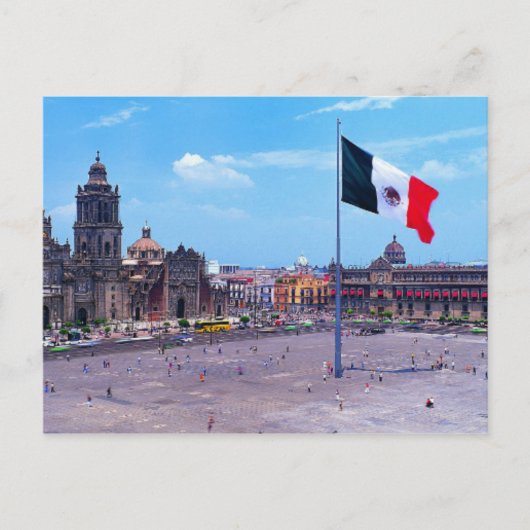 Zocalo, Mexiko-Stadt, Mexiko Postkarte (Vorderseite)