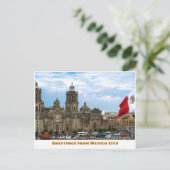 Zocalo-Platz in Mexiko-Stadt Postkarte (Stehend Vorderseite)