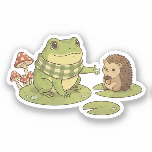 Zochi & Bramble der Igel Aufkleber (Vorderseite)
