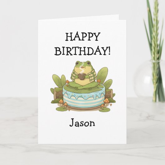 Zochi Tee trinken Personalisierbar Karte (Vorderseite)