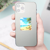 Zochis sonniger Tag am Kenting-Strand Aufkleber (Telefon)