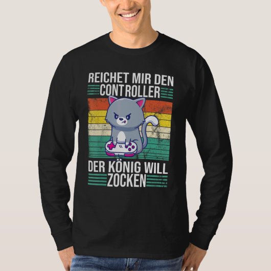 Zocken Reichet Mir Den Controller König Ps5 Consol T-Shirt (Vorderseite)