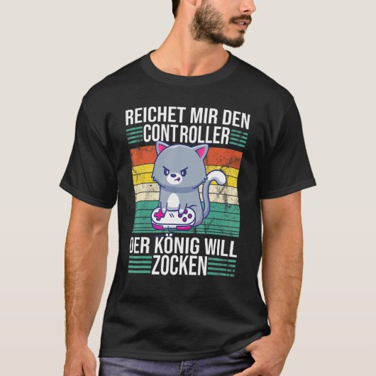 Zocken Reichet Mir Den Controller König Ps5 Consol T-Shirt (Vorderseite)
