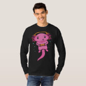 Zocker Axolotl Video Gaming for Gamers T-Shirt (Vorne ganz)