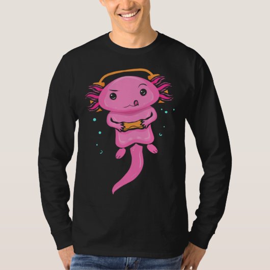 Zocker Axolotl Video Gaming for Gamers T-Shirt (Vorderseite)