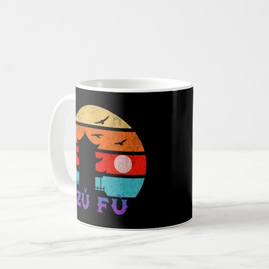 Zöderù Retro Sunset Ocean Großvater Kaffeetasse (Vorderseite Links)