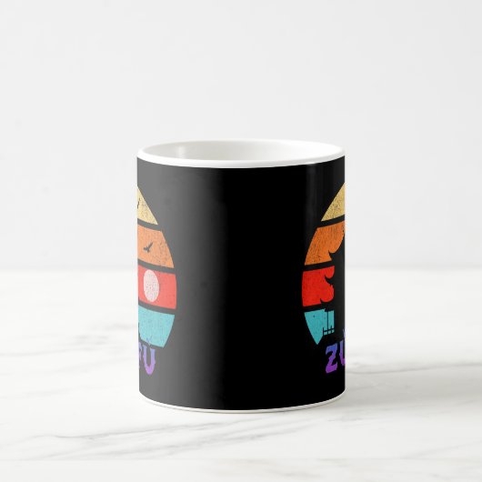 Zöderù Retro Sunset Ocean Großvater Kaffeetasse (Mittel)