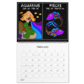 ZODIAC 12 MONATE KALENDER Mutter Zodiac und Freund (Feb 2027)