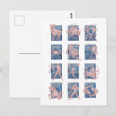 Zodiac 12 Sterne Zeichen Postkarte (Vorne/Hinten)