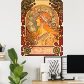 Zodiac, 1896 von Alphonse Mucha Poster (Heimbüro)