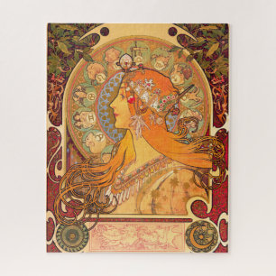 Zodiac, 1896 von Alphonse Mucha Puzzle