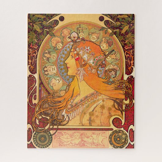 Zodiac, 1896 von Alphonse Mucha Puzzle (Vertikal)