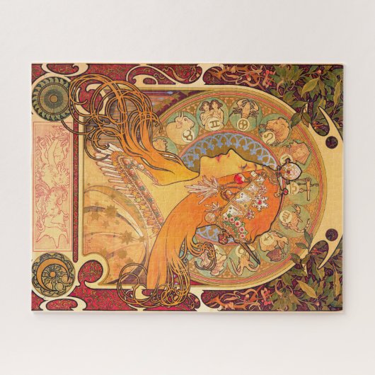 Zodiac, 1896 von Alphonse Mucha Puzzle (Horizontal)