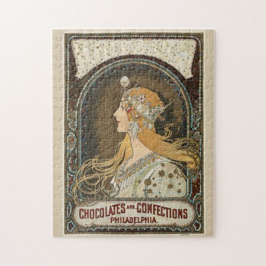 Zodiac (1896) von Alphonse Mucha. Puzzle (Vertikal)