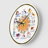 Zodiac 6 Farben Große Wanduhr (Winkel)