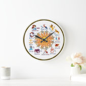 Zodiac 6 Farben Große Wanduhr (Zuhause)