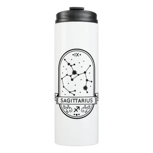 ZODIAC ABZEICHEN CONSTELLATION SAGITTARIUS STROKE THERMOSBECHER (Vorderseite)