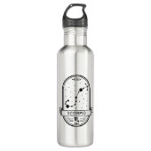 ZODIAC ABZEICHEN CONSTELLATION SCORPIO STROKE EDELSTAHLFLASCHE (Vorderseite)