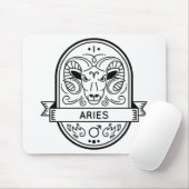 ZODIAC ABZEICHEN SYMBOL ARIES STROKE MOUSEPAD (Mit Mouse)