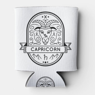 ZODIAC ABZEICHEN SYMBOL CAPRICORN STROCK DOSENKÜHLER