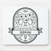 ZODIAC ABZEICHEN SYMBOL GEMINI STROCK MOUSEPAD (Vorne)