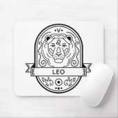 ZODIAC ABZEICHEN SYMBOL LEO STROKE MOUSEPAD (Mit Mouse)